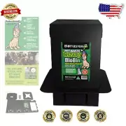 Lightweight Pet Waste Compost Bin with Bonus Sachets - Easy Swing-Lid Usage