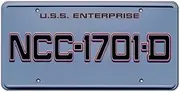 The Next Generation | NCC-1701-D | Metal Stamped License Plate