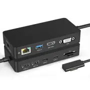 New Microsoft Surface Dock Triple Display Dual 4K@60Hz HDMI+VGA, 11 in 1 Surf...