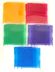 SLIM ASSORTED Color CD Jewel Cases Lot of 15