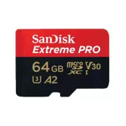 SanDisk 64GB MICRO SD Extreme Pro 4K UHD and Full HD Memory Card 200MB/s Class10