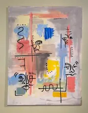 original modern abstract acrylic painting on canvas 30” X 40”