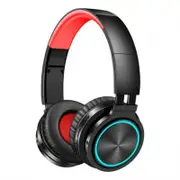 B12 Wireless Bluetooth 5.0 Glowing Earphone With Mic For Phone Pc Red Headphones