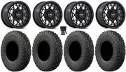KMC Technic 15" Wheels Matte Black 32" Gripper T/R/K Tires Renegade Outlander