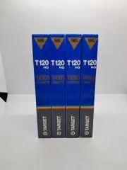 4 Pack SEALED Blank Tapes Target T-120 HQ VHS Video cassette For VCRs
