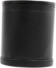 JOINPAYA Silent Dice Cup Set 5 PVC Dice Included Pu Leather Felt Bar Game Black Sturdy