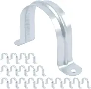 20 PCS 2 Inch Reinforced Rigid Pipe Strap, 2 Holes U Bracket Cable Clamp Hanger,