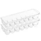 2x Boxsweden Crystal 14-Egg 36.5cm Container Fridge Organiser Tray Holder Clear