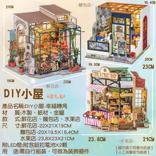 【DIY小屋．台灣現貨】木質質感小屋 DIY小屋 袖珍屋 模型屋 房屋模型 立體拼圖 模型房屋 組裝 (6.9折)