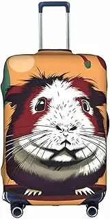 [pvinnk] Guinea Pig pattern Print Protective Luggage Cover Elastic Washable Suitcase Travel Gear Protector, White, Medium