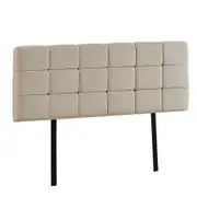 Double Size | Deluxe Fabric Headboard Bedhead (Beige)
