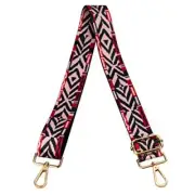 Crossbody Strap for Purses Replacement Adjustable Guitar Geometry Pink