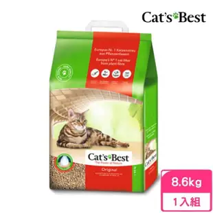 【CAT’S BEST 凱優】經典凝結木屑砂（紅標凝結型）20L/8.6kg(貓砂、木屑砂)