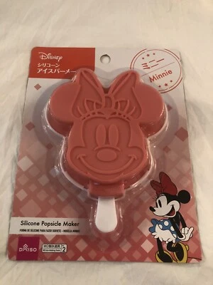 Disney Daiso Minnie Mouse Silicone Popsicle Maker Pink Mold - Brand New