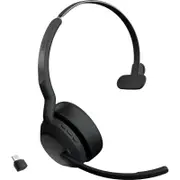 Jabra Evolve2 55 Wired/Wireless On-ear Mono Headset - Black - Monaural - Supra-aural - 3000 cm - Bluetooth