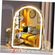 Vanity Mirror with Lights and Bluetooth Speaker, 13.8"× 18" 13.8"L x 18"W