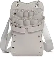 Hairdressing Pouch Bag Storage Crossbody Hairdresser Scissors Tool Waist Bag for Hairdressers(White)