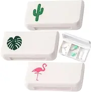 3 Pack Daily Pill Organizer, 3 Compartments Portable Pill Case Travel Pill Organizer,Pill Box for Purse Pocket to Hold Vitamins,Cod Liver Oil,Supplements and Medication