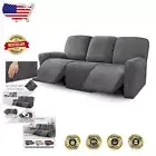 Easy-Care Velvet Recliner Sofa Covers - 3-Seater, Non-Slip and Machine Washable