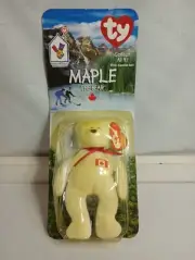 TY McDonald's Teenie Beanie - Maple The Bear - BOX ERRORS - Rare - Retired 1999