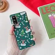 ZTOFERA TPU Case for Samsung S20 FE 5G, Cute Christmas Design Soft Silicone Case, Slim Lightweight Protective Shockproof Bumper Cover for Samsung Galaxy S20 FE - Green