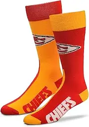 Kansas City Chiefs Big Top Mismatch Men's Crew Socks - Patrick Mahomes #15