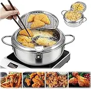Stainless Steel Oil Filter Pot Bacon Grease Saver with Strainer Large Capacity Versatile Oil Strainer Pot Fine Mesh, for Kitchen