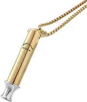 [Flongo] 528 Hz Whistle Necklace: Colourful Love Frequency Sonic Anxiety Relief Positive Breathing Smoking Cessation Pipe Pendant Stainless Steel Jewellery Meditation Chain Valentine's Day Sound Healing