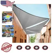 Durable Grey Triangle Sun Shade Sail 13' x 19' x 23' - Waterproof UV Protection