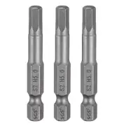 3pcs H5.0 Hex Head Drill Bit Wrench 5mm Flat Tip 1/4" Shank 50mm Long Magnetic