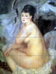 Art Renoir Female Nude Mural Ceramic Backsplash Bath Tile #1270