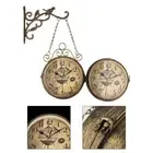 VintageStyle Double-Sided Metal Wall Clock Restaurant Hotel Decoration