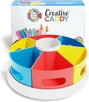 Creative Caddy Rotating Art Supply Organizer, Kids Desk Organizer, Crayon Holder Marker Organizer, Storage for Kids Desk Accessories, Homeschool Supplies
