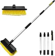 CYSINA Car Wash Brush with 65'' Long Handle, Soft Bristle Car Washing Brush with Detachable Handle and Hose Attachment for RV, Boat, Car, House Siding, Floors