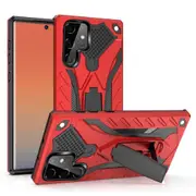 For Samsung Galaxy S22 Ultra Case Armour Shockproof Tough Cover Kickstand Red