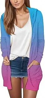[Generic] Cardigans Clips for Women, Quilted Hooded Coat Black Cardigans Womens Plus Size Lightweight Jackets Denim Jackets Plus Size White Ladies Lightweight Coats Without Hood