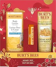 Burts Bees Honey Pot Gift by Burts Bees for Unisex - 3 Pc 6oz Body Lotion, 2.6oz Hand Cream, 0.15oz Lip Balm