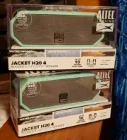 (2) ALTEC LANSING JACKET H20 Rugged Bluetooth Speaker Color Mint IMW449N-MTG-WM
