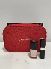 CHANEL 2021 HOLIDAY GIFT BAG SET NATURAL TOUCH ROUGE COCO BLOOM LIP NAIL POLISH