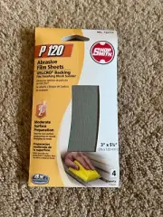 Shop Smith Sanding Sheets 3" X 5 1/4" 120 Grit Fine Hook and Loop Sand Paper 4pk