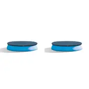 2x Intex Above Ground Easy Set Outdoor Pool Cover/Protector Round 3.9mx30cm Blue