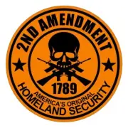 2nd Amendment Orange Hard Hat Sticker Decal