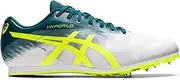 [ASICS] Unisex's Hyper LD 6 Track & Field Shoes, 7.5, White/Safety Yellow