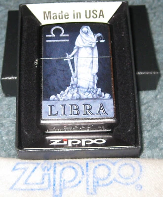 ZIPPO LIBRA Lighter ZODIAC Z4040 Air Sign THE SCALES Sealed MINT New