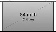 Screen Projector Screen Wall -Mounted Gray Anti -Light Reflector 60 84 100 120 inches Suitable for Home Theater Outdoor Projection Screens(84 inch)