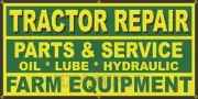 TRACTOR REPAIR GENERIC GREEN YELLOW FARM VINTAGE OLD SCHOOL SIGN REMAKE BANNER