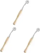 Tofficu 3pcs Sewing Tool Tailor's Steel Toothed Tracing Wheel Round Delimit Scribe Wheel for Cross-Stitch Scanning Line