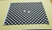 Large Polka Dots White on Black By The Yard 36 inches X 44 inches-Cotton Fabric