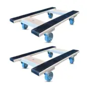 18" x 36" Solid Oak H-Frame Dolly 2-Pack | 1000 lb Capacity | USA-Made