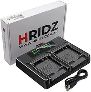 [HRIDZ] Dual Battery Charger for Panasonic DMW-BCG10 Lumix DMC-TZ31 TZ35 TZ65 TZ6 TZ7